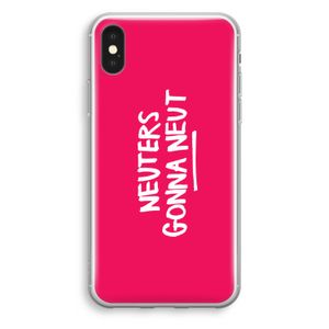 Neuters (roze): iPhone XS Transparant Hoesje