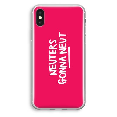 Neuters (roze): iPhone XS Transparant Hoesje