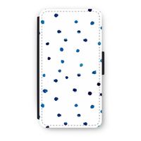 Blauwe stippen: iPhone XS Flip Hoesje