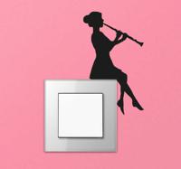 Muursticker lichtschakelaar muziekkant - thumbnail