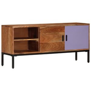 The Living Store Houten Televisiekast - Vintage Design - Massief Acaciahout - Honingbruin - 110x30x50cm