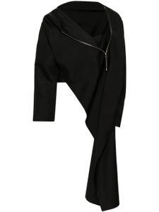 Litkovskaya blouse drapée asymétrique - Noir