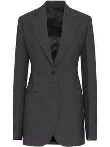 Ferragamo blazer en laine à simple boutonnage - Gris