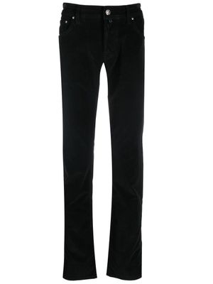 Jacob Cohën pantalon slim à taille mi-haute - Noir