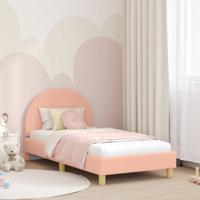 Bedframe voor kinderen met hoofdbord Roze 80 x 160 cm