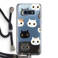 Katten: Samsung Galaxy S10e Transparant Hoesje met koord