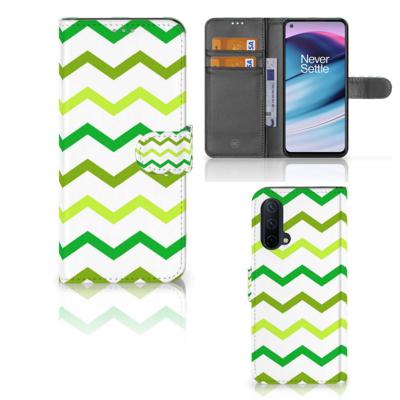 OnePlus Nord CE 5G | Telefoon Hoesje | Zigzag Groen