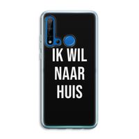 Ik wil naar huis - Zwart: Huawei P20 Lite (2019) Transparant Hoesje