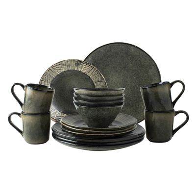 Dutch Rose Organic set 16 delig servies groen