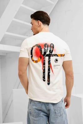 Off The Pitch Ornament T-Shirt Heren Gebroken Wit - Maat L - Kleur: Gebroken Wit | Soccerfanshop