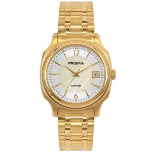 Prisma P.1137 Horloge staal goudkleurig/parelmoer 33 mm