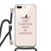 Christian Grey: iPhone 7 PLUS Transparant Hoesje met koord