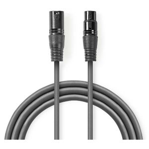 Nedis XLR 3 pins male-female kabel 5m