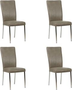 Set van 4 Leren eetkamerstoelen Daily - Echt leer, Modern, Comfortabel en kies uit meer dan 150+ kleuren - Ontdek de Vele Leersoorten en Kleuren bij ShopX