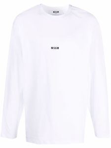 MSGM t-shirt à logo imprimé - Blanc