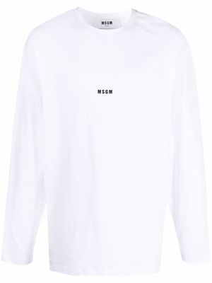 MSGM t-shirt à logo imprimé - Blanc