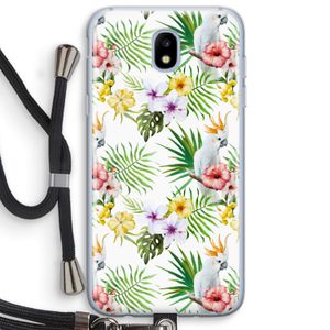 Gele kuif: Samsung Galaxy J5 (2017) Transparant Hoesje met koord