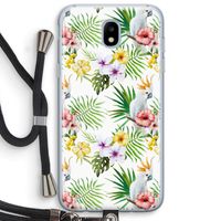 Gele kuif: Samsung Galaxy J5 (2017) Transparant Hoesje met koord