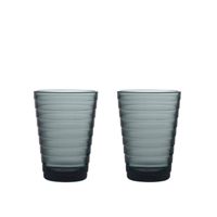 Iittala Aino Aalto Glas 33 cl donkergrijs 2 stuks Iittala Aino Aalto Glas 33 cl donkergrijs 2 stuks
