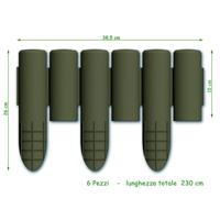 Bama tuin modulaire rand imitatiehout 38.5x15 cm 6 stuks bruin Bama tuin modulaire rand imitatiehout 38.5x15 cm 6 stuks bruin
