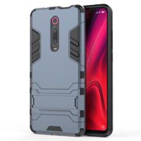 Schokbestendige PC + TPU Case voor Xiaomi mi 9T/Redmi K20 met houder (marineblauw)