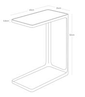 Yamazaki 7203 Sofa-tafel Rechthoekige vorm 2 poot/poten - thumbnail