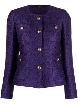 Tagliatore veste en tweed à boutonnière - Violet