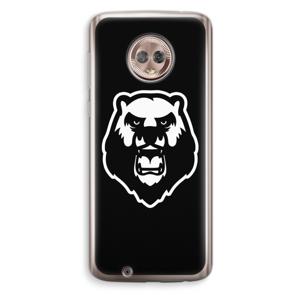 Angry Bear (black): Motorola Moto G6 Transparant Hoesje