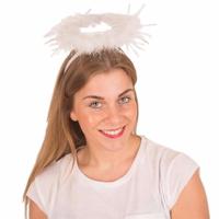 Engel diadeem met aureool - Verkleed artikel - Wit - Engeltjes - Carnaval - thumbnail