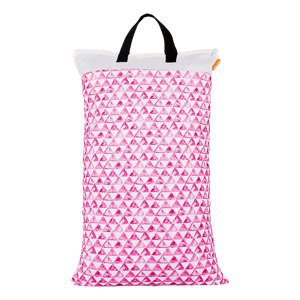 Wetbag XL - Driehoeken roze-wit