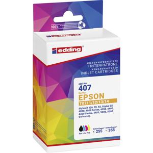 Edding Inktcartridge vervangt Epson T0715, T0711, T0712, T0713, T0714 Compatibel Combipack Zwart, Cyaan, Magenta, Geel EDD-407 18-407-01