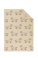 Cawö Cawö Keukendoek We love Dogs 6246 schwarz/beige 50x70
