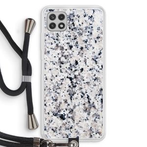Gespikkelde marmer: Samsung Galaxy A22 4G Transparant Hoesje met koord