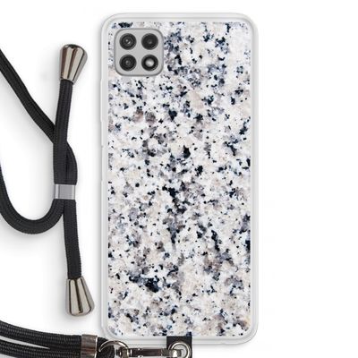 Gespikkelde marmer: Samsung Galaxy A22 4G Transparant Hoesje met koord