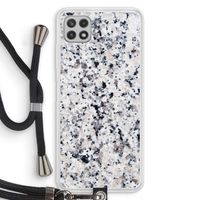 Gespikkelde marmer: Samsung Galaxy A22 4G Transparant Hoesje met koord