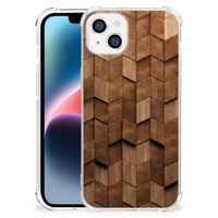 Stevig Telefoonhoesje voor Apple iPhone 14 Plus Wooden Cubes - thumbnail