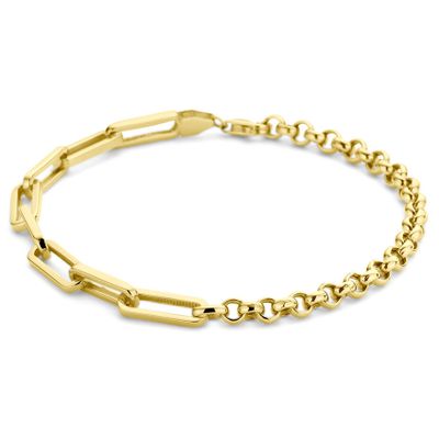 Armband Fantasie geelgoud 5 mm 18,5 cm