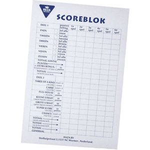 Scoreblok groot, 50 vellen