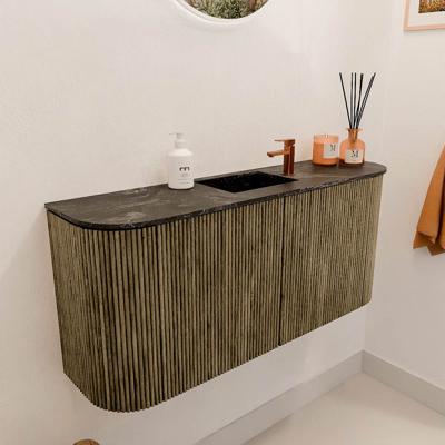 Toiletmeubel Mondiaz Joya Dlux | 93.2 cm | Meubelkleur Dusk | Faye wastafel Lava Wasbak Midden | 1 kraangat
