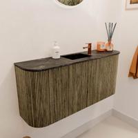 Toiletmeubel Mondiaz Joya Dlux | 93.2 cm | Meubelkleur Dusk | Faye wastafel Lava Wasbak Midden | 1 kraangat