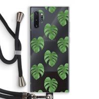 Monstera leaves: Samsung Galaxy Note 10 Plus Transparant Hoesje met koord - thumbnail