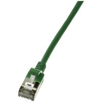 LogiLink CQ9025S RJ45 Netwerkkabel, patchkabel CAT 6A U/FTP 0.50 m Groen Extreem dun, Vlambestendig, Flexibel, Folie afscherming, Halogeenvrij, Snagless, - thumbnail