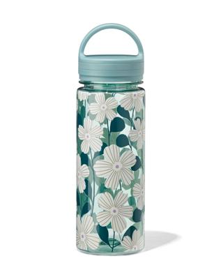HEMA Drinkfles 700ml Bloemen (groen)