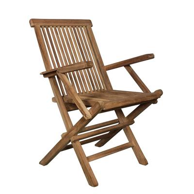 Aru Klapstoel Teak Met Armleuning - Buitengewoon de boet