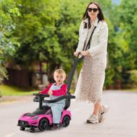 Maserati-Gelicenseerde 3-In-1 Duwauto voor Kinderen 2 Universele Wielen Muzikale Besturing Handrails Stuur Loopauto met Opbergruimte