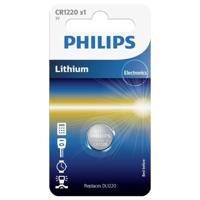 Philips Knoopcel CR1220 3 V 1 stuk(s) Lithium Minicells