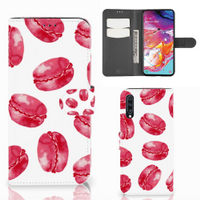 Samsung Galaxy A70 Book Cover Pink Macarons - thumbnail