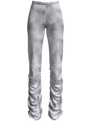 Margherita MACCAPANI pantalon The Ruched à taille basse - Gris