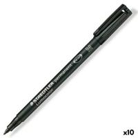 Permanente markeerstift Staedtler Lumocolor 317-9 Zwart (10 Stuks)