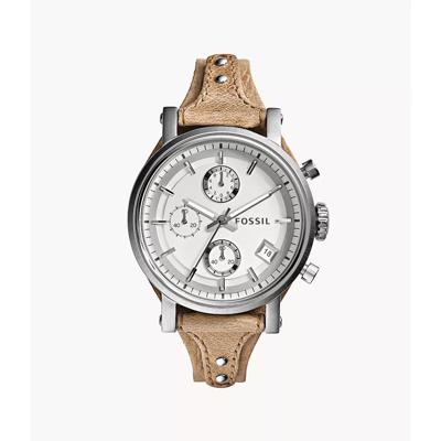 Fossil Original Boyfriend Chronograph Bone lederen Dameshorloge ES3625